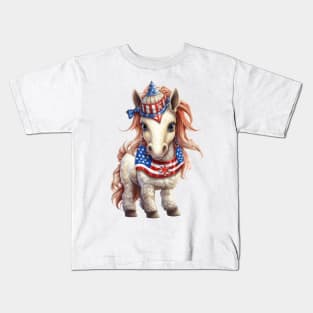 Patriot Farm Horse Kids T-Shirt